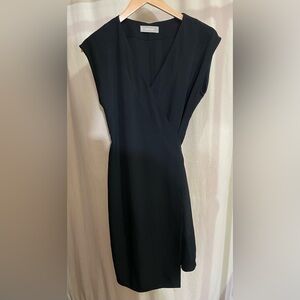 Everlane Japanese GoWeave Short Sleeve Mini Wrap Dress